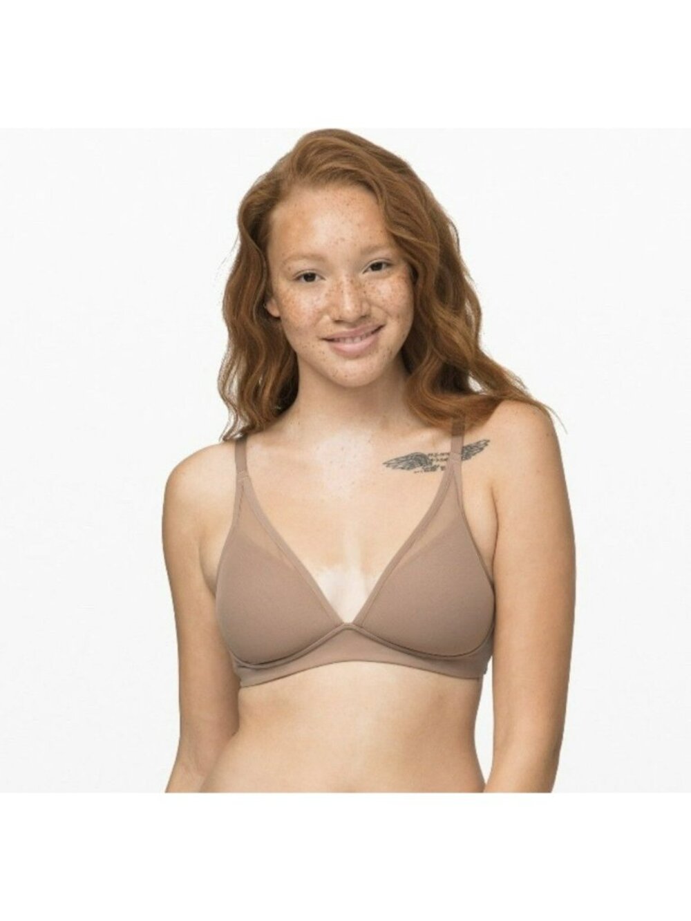 Lululemon Simply Sheer Bra Sand SNDN 36B Brown Tan
